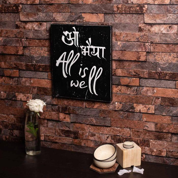 Hand Lettered Signage- Oh Bhaiya All Is Well - Zwende