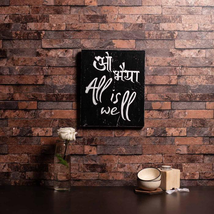 Hand Lettered Signage- Oh Bhaiya All Is Well - Zwende
