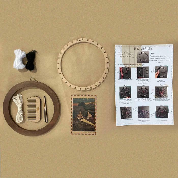 Circular Wooden Frame DIY Weaving Kit