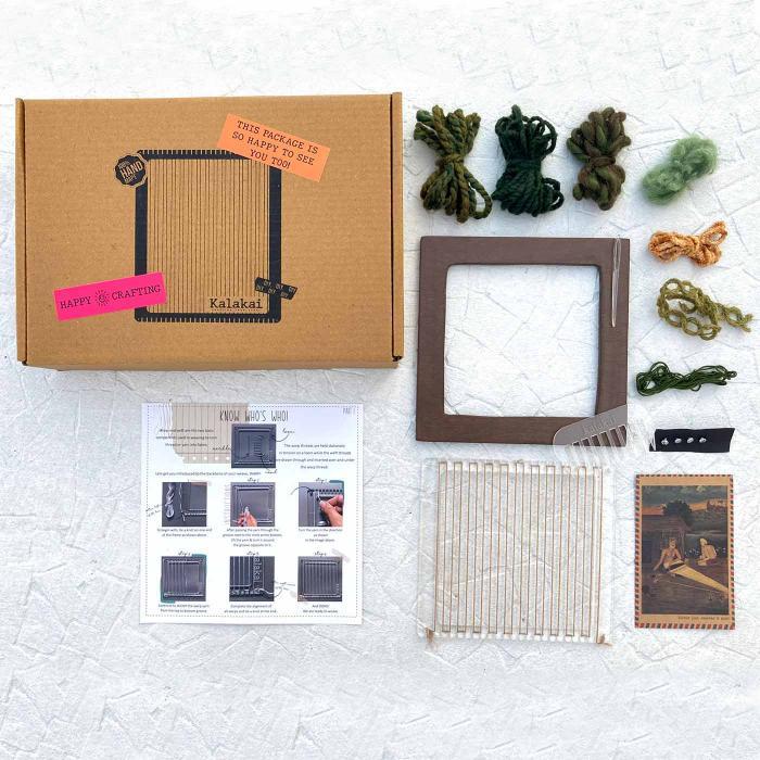 Square Wooden Frame DIY Weaving Kit