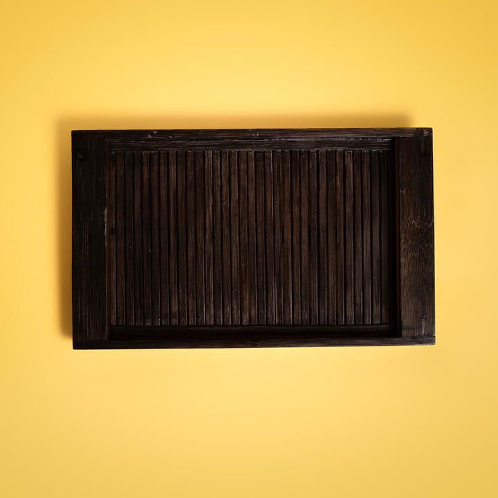 Handcrafted Bamboo Tray - Black