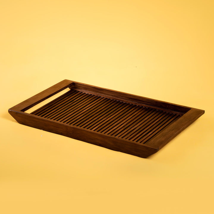 Handcrafted Bamboo Tray - Brown