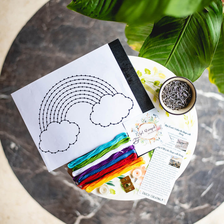 String Art DIY Kit - Rainbow - Zwende