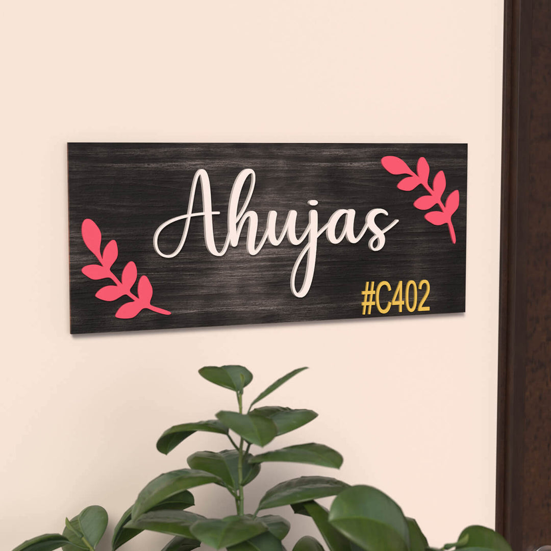 Rectangular Family Name Board