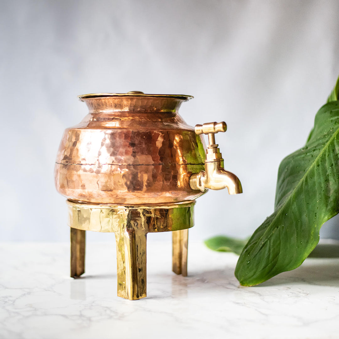 Handcrafted Copper Water Dispenser - Hammered