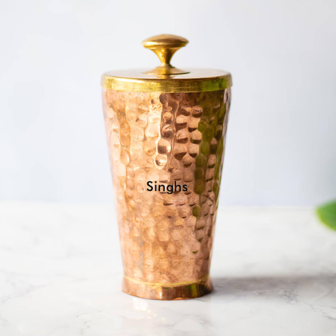 Personalized Handcrafted Copper Tumbler - Hammered