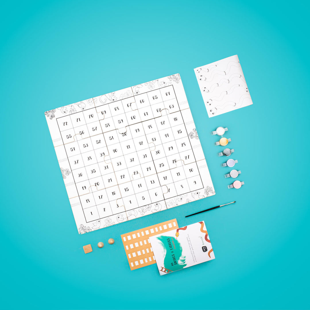 DIY Snakes & Ladders - Gond Art - Zwende