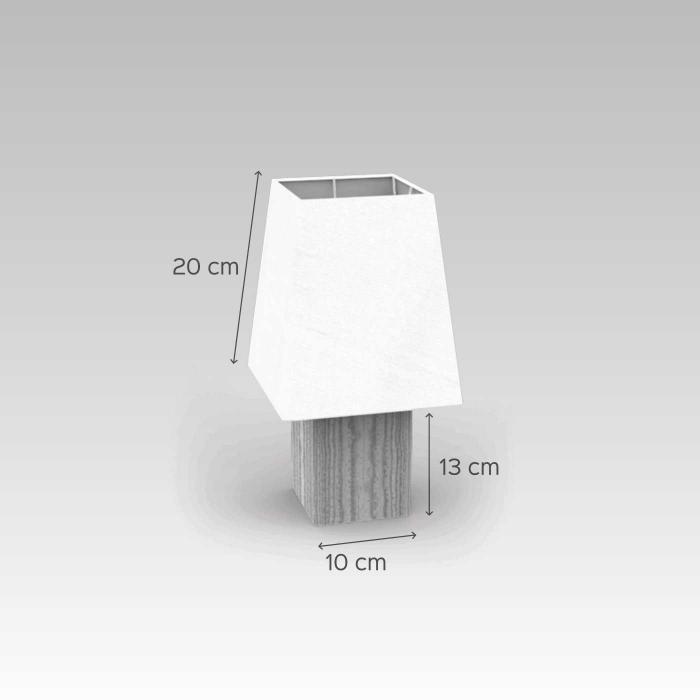 Saver Bundle - Plain Square Tabletop Lamp - Natural Hollow Base