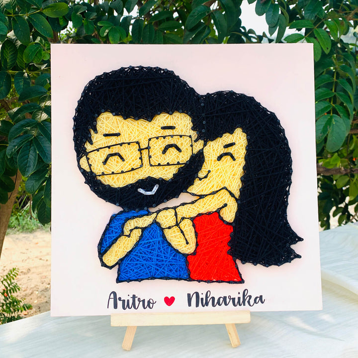 Couples String Art Board - Cheerful Couple