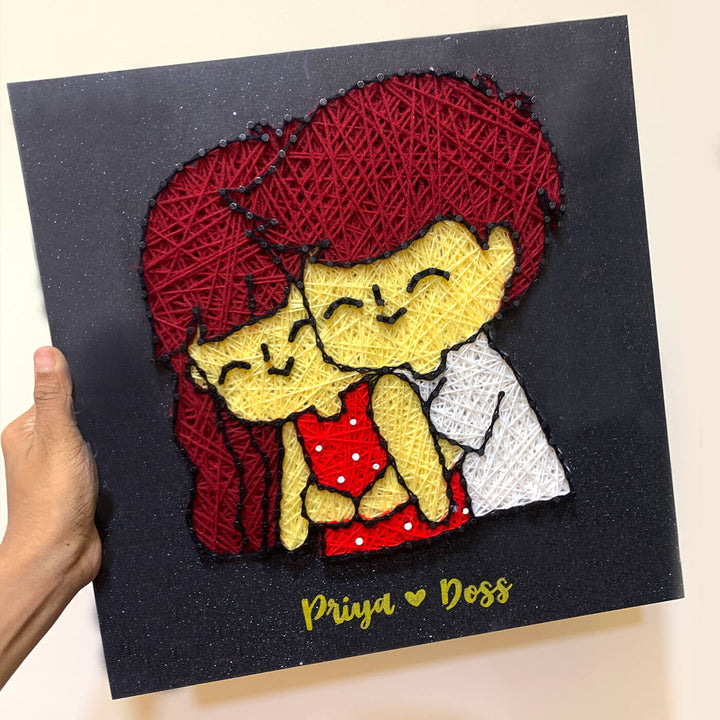 Couples String Art Board - Hugs