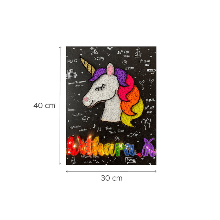 Rectangular Unicorn String Name Board