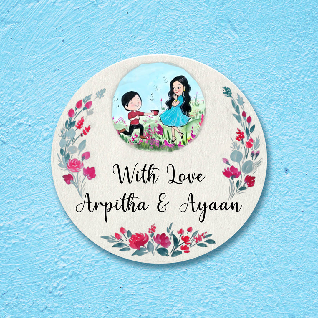Round Hand-painted Character Nameboard - Zwende