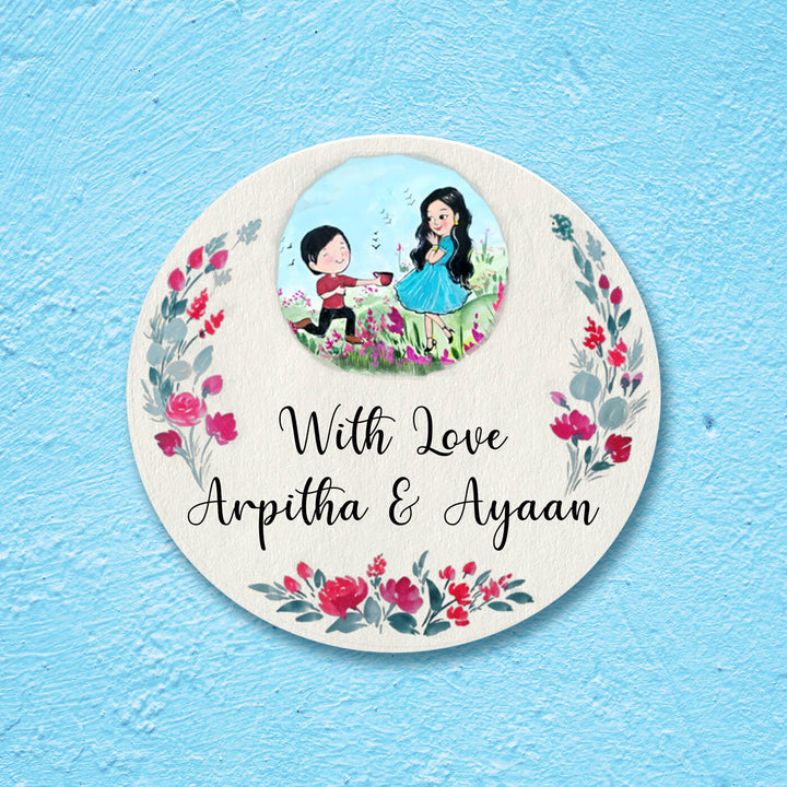 Round Hand-painted Character Nameboard - Zwende