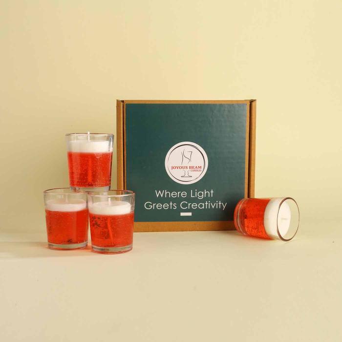 Ravishing Red - Set of 4 Gel Candles