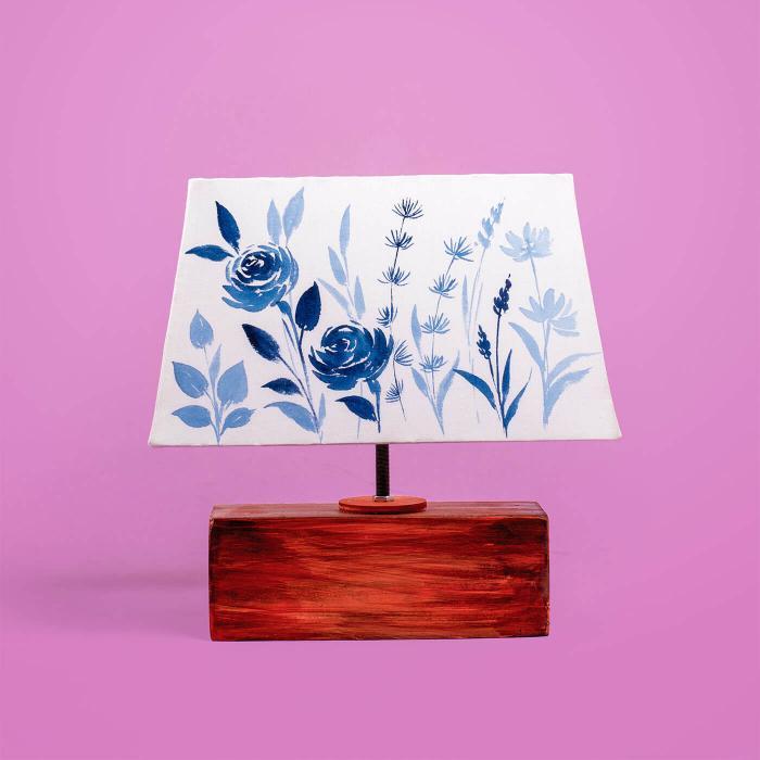 Handpainted Rectangular Empire Lamp