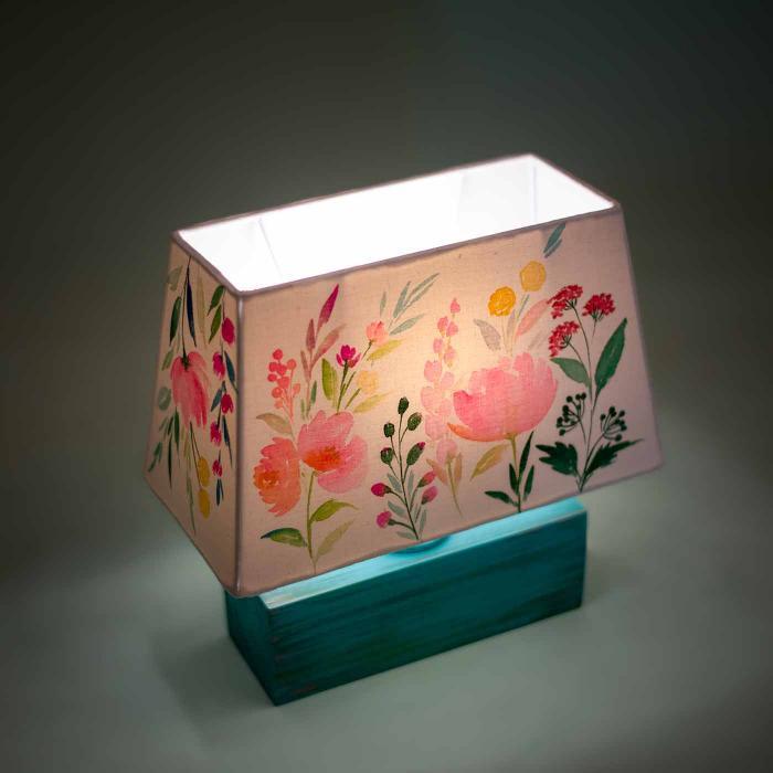 Handpainted Rectangular Empire Lamp