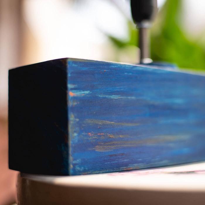 Handpainted Rectangular Empire Lamp