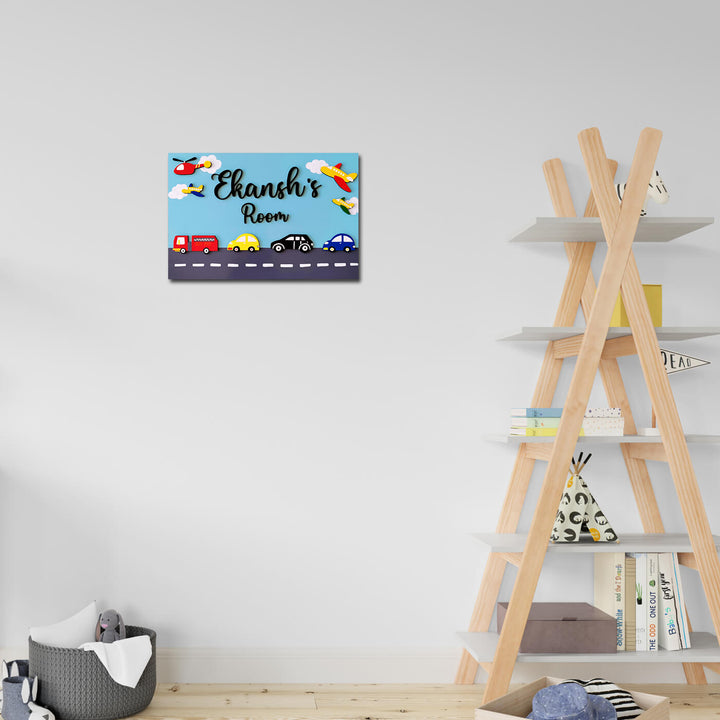 Car Themed Nameboard for Kids