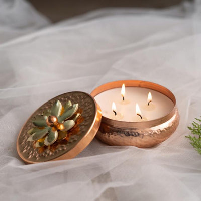 Rose Gold Multi-wick Tart Scented Candle - Musk and Geranium