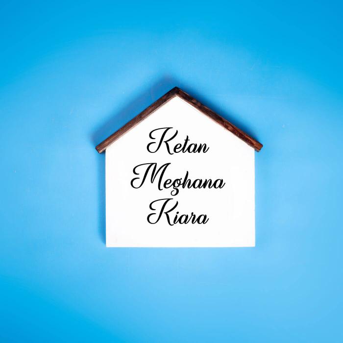 Home Shaped Nameboard