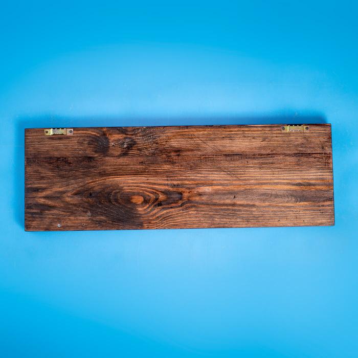 Small Horizontal Rectangle Name Plate Single Name - Back View Showing Hanging Hardware