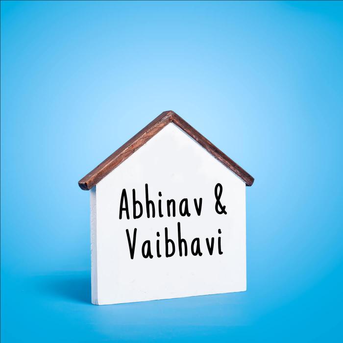 Home Shaped Nameboard