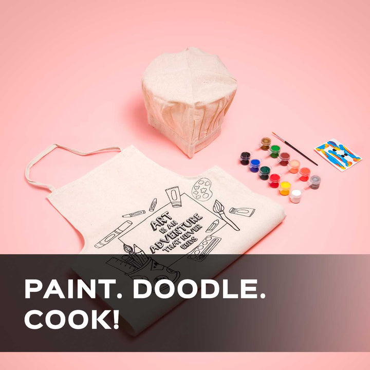 Eco-Friendly Fabric Painting - Apron & Chef's Hat - All Inclusive DIY Kit