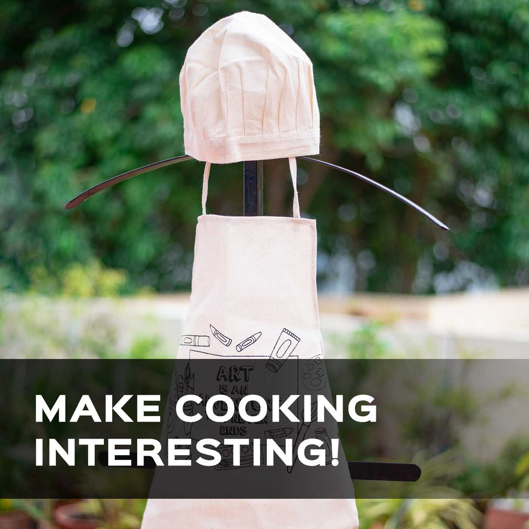 Eco-Friendly Fabric Painting - Apron & Chef's Hat - All Inclusive DIY Kit