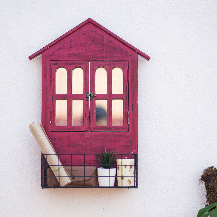 House Shaped Window Mirror
