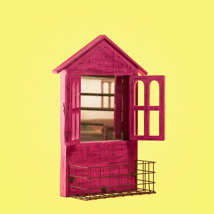 House Shaped Window Mirror
