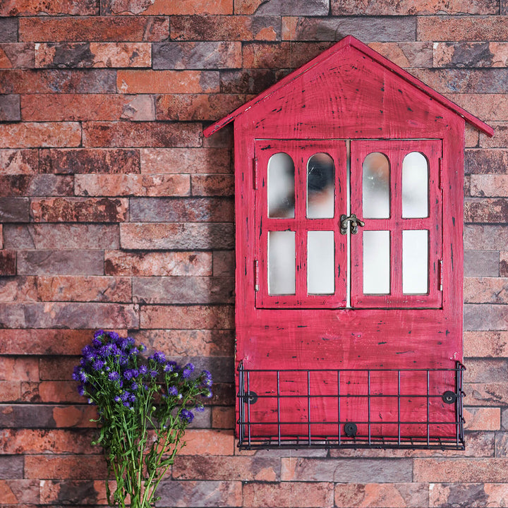 House Shaped Window Mirror