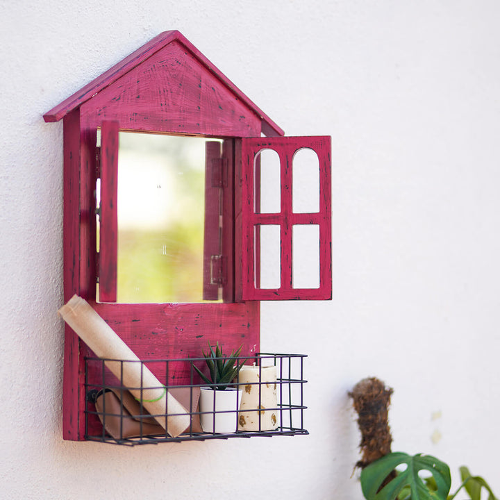 House Shaped Window Mirror