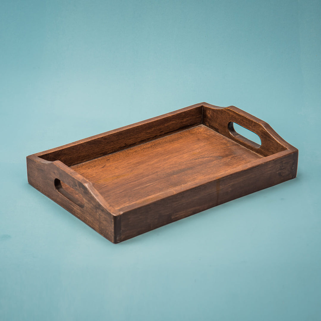 Handcrafted Walnut Wood Tray - Small