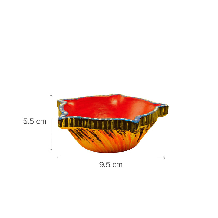 Vibrant Star Diyas - Large - Set of 4