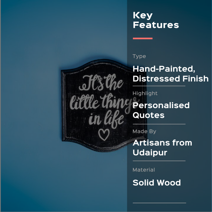 Hand Lettered Signage- Its the Little things in life
