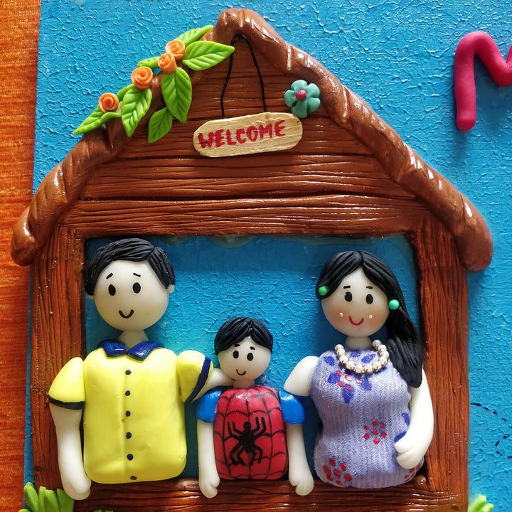 Clay Nameplate for Family - Three Characters - Zwende