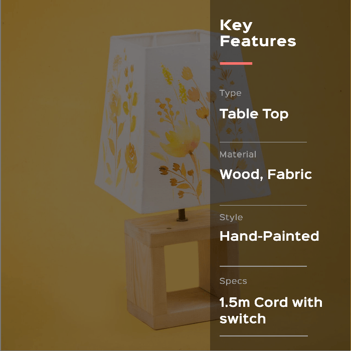 Handpainted Empire Tabletop Lamp