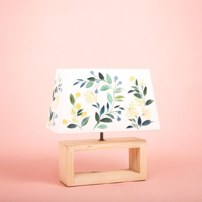 Handpainted Rectangular Empire Lamp